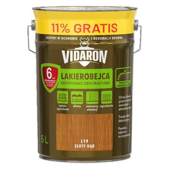 Vidaron Lakierobejca OCHRONNO-DEKORACYJNA L19 ZŁOTY DĄB 4,5L+11% Gratis (1)