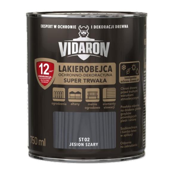 Vidaron Lakierobejca OCHRONNO-DEKORACYJNA SUPER TRWAŁA ST02 JESION SZARY 0,75L (1)
