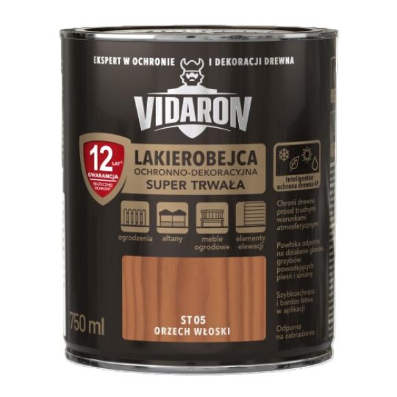 Vidaron Lakierobejca OCHRONNO-DEKORACYJNA SUPER TRWAŁA ST05 ORZECH WŁOSKI 0,75L (1)