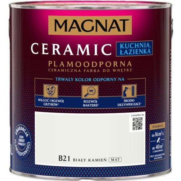 Farba Magnat Ceramic Kuchnia Łazienka BIAŁY KAMIEŃ 2,5L B21 (1)