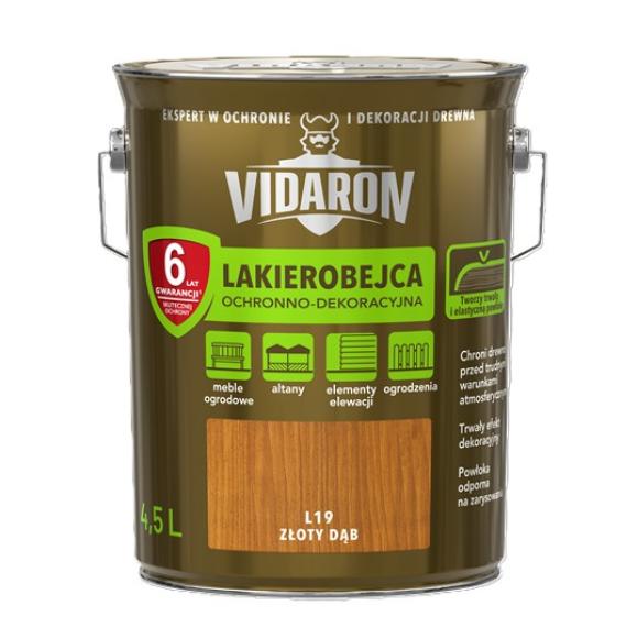 Vidaron Lakierobejca OCHRONNO-DEKORACYJNA L19 ZŁOTY DĄB 4,5L (1)