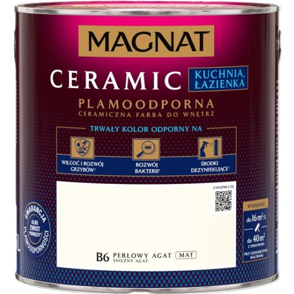 Farba Magnat Ceramic Kuchnia Łazienka PERŁOWY AGAT 2,5L B6 (1)