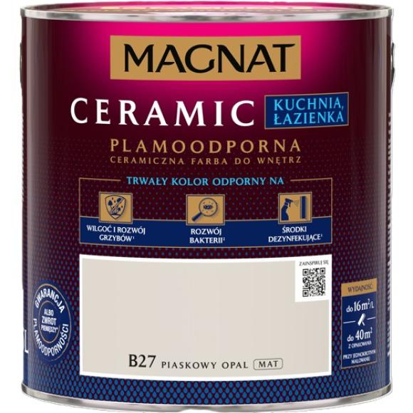 Farba Magnat Ceramic Kuchnia Łazienka PIASKOWY OPAL 2,5L B27 (1)