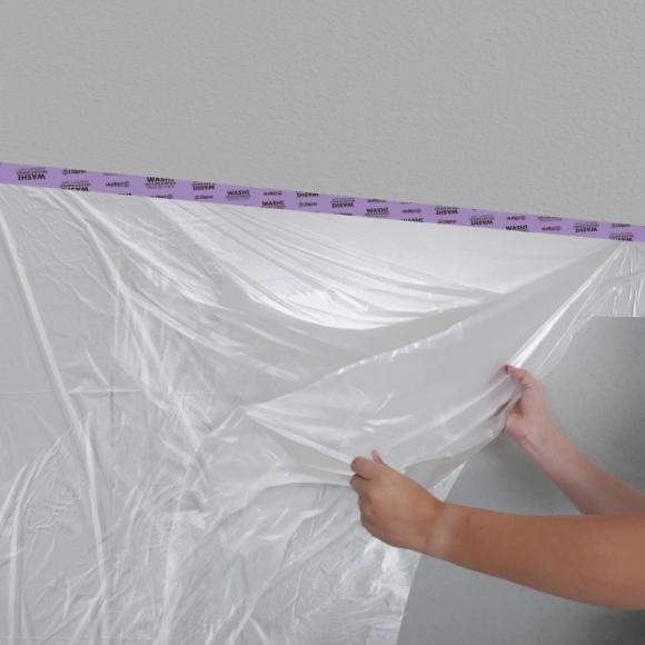 Taśma malarska z folią DOLPHIN WASHI Pro Masker delikatne powierzchnie 280cm x 10m (2)