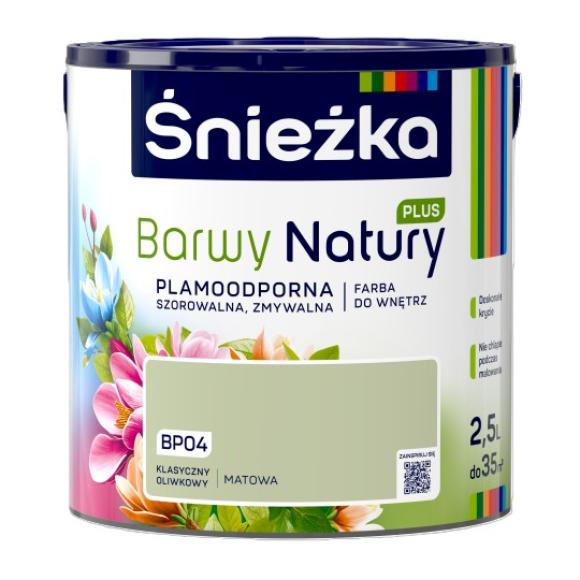 Farba Śnieżka BARWY NATURY PLUS Klasyczny Oliwkowy BP04 2,5L (1)