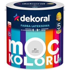 DEKORAL MOC KOLORU LEKKO SZARY  2,5L 