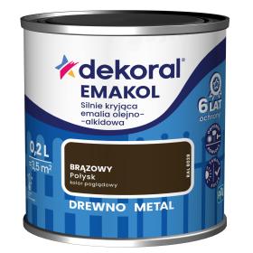 Farba Dekoral EMAKOL Brązowy Połysk 0,2L