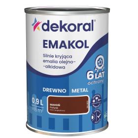 Farba Dekoral EMAKOL Mahoń Połysk 0,9L