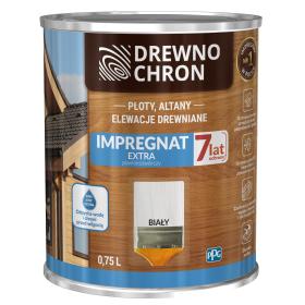 DREWNOCHRON EXTRA IMPREGNAT  POWŁOKOTWÓRCZY DO DREWNA BIAŁY 0.75L