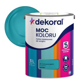 Obrazek dla: Farba Dekoral Moc Koloru TURKUSOWA GŁĘBIA 5L_Remontownia24.pl