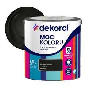 Obrazek dla: Farba Dekoral Moc Koloru MAŁA CZARNA 2,5L_Remontownia24.pl