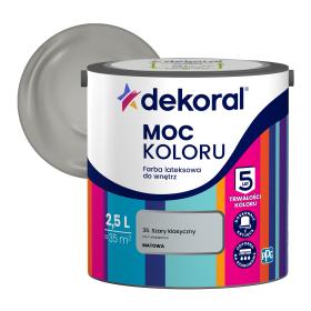 Farba Dekoral Moc Koloru SZARY KLASYCZNY 2,5L_Remontownia24.pl