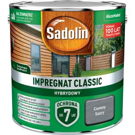 Obrazek dla: Sadolin Impregnat Classic Hybrydowy Kolor Ciemny Szary_Remontownia24.pl