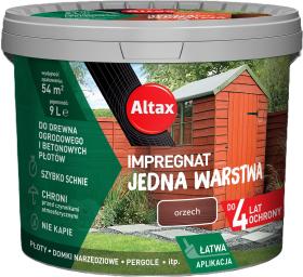 ALTAX Impregnat Jedna Warstwa 4lata Orzech 9L_Remontownia24.pl