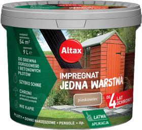 ALTAX Impregnat Jedna Warstwa 4lata Piaskowiec 9L_Remontownia24.pl