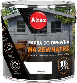 Altax Farba Do Drewna NA ZEWNĄTRZ BIAŁY PÓŁMAT 2,5L_Remontownia24.pl