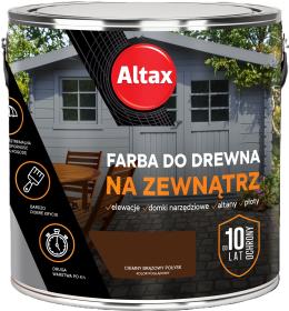 Altax Farba Do Drewna NA ZEWNĄTRZ CIEMNY BRĄZOWY POŁYSK 2,5L_Remontownia24.pl