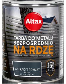 Altax Farba Do Metalu BEZPOŚREDNIO NA RDZĘ ANTRACYT PÓŁMAT 0,75L_Remontownia24.pl