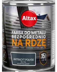 Altax Farba Do Metalu BEZPOŚREDNIO NA RDZĘ ANTRACYT POŁYSK 0,75L_Remontownia24.pl