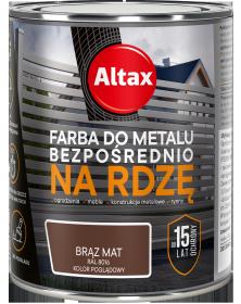 Altax Farba Do Metalu BEZPOŚREDNIO NA RDZĘ BRĄZOWY MAT 0,75L_Remontownia24.pl