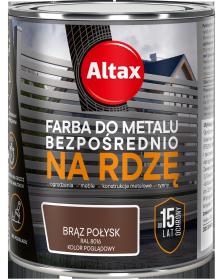 Altax Farba Do Metalu BEZPOŚREDNIO NA RDZĘ BRĄZOWY POŁYSK 0,75L_Remontownia24.pl