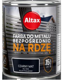 Altax Farba Do Metalu BEZPOŚREDNIO NA RDZĘ CZARNY MAT 0,75L_Remontownia24.pl
