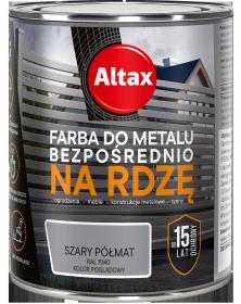 Altax Farba Do Metalu BEZPOŚREDNIO NA RDZĘ SZARY PÓŁMAT 0,75L_Remontownia24.pl