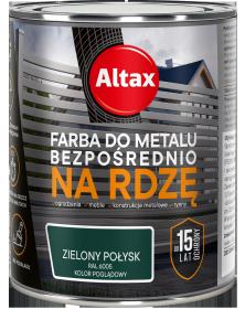 Obrazek dla: Altax Farba Do Metalu BEZPOŚREDNIO NA RDZĘ ZIELONY POŁYSK 0,75L_Remontownia24.pl