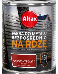 Altax Farba Do Metalu BEZPOŚREDNIO NA RDZĘ CZERWONY POŁYSK 0,75L_Remontownia24.pl
