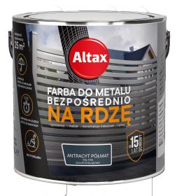 Altax Farba Do Metalu BEZPOŚREDNIO NA RDZĘ ANTRACYT PÓŁMAT 2,5L_Remontownia24.pl