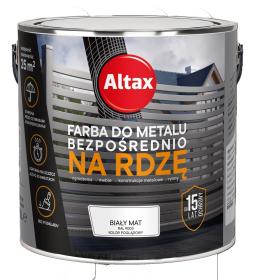 Altax Farba Do Metalu BEZPOŚREDNIO NA RDZĘ BIAŁY MAT 2,5L_Remontownia24.pl