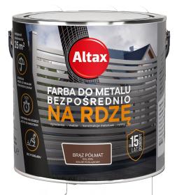 Obrazek dla: Altax Farba Do Metalu BEZPOŚREDNIO NA RDZĘ BRĄZOWY PÓŁMAT 2,5L_Remontownia24.pl