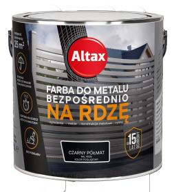 Obrazek dla: Altax Farba Do Metalu BEZPOŚREDNIO NA RDZĘ CZARNY PÓŁMAT 2,5L_Remontownia24.pl