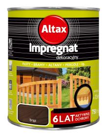 Altax Impregnat Dekoracyjny 6 LAT_Brąz_0,75L_Remontownia24.pl