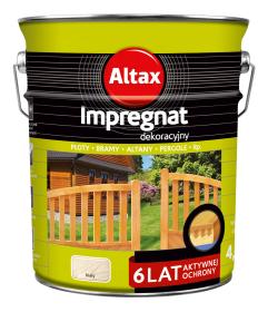 Altax Impregnat Dekoracyjny 6 LAT Biały 4,5L_Remontownia24.pl