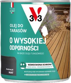 V33 Olej Do Tarasów o Wysokiej Odporności Antracyt 0,75L_Remontownia24.pl