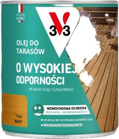 V33 Olej Do TARASÓW O WYSOKIEJ ODPORNOŚCI DĄB 0,75L_Remontownia24.pl