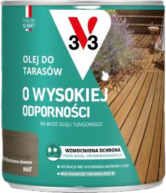 V33 Olej Do TARASÓW O WYSOKIEJ ODPORNOŚCI ODYMIONE DREWNO 0,75L_Remontownia24.pl