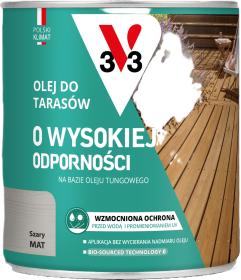 V33 Olej Do TARASÓW O WYSOKIEJ ODPORNOŚCI SZARY 0,75L_Remontownia24.pl