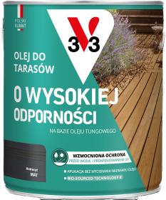 V33 Olej Do Tarasów o Wysokiej Odporności Antracyt 2,5L_Remontownia24.pl