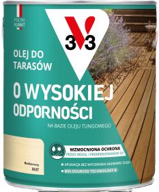 V33 Olej Do TARASÓW O WYSOKIEJ ODPORNOŚCI BEZBARWNY 2,5L_Remontownia24.pl