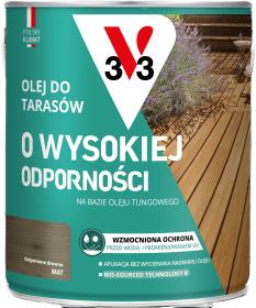 V33 Olej Do TARASÓW O WYSOKIEJ ODPORNOŚCI ODYMIONE DREWNO 2,5L_Remontownia24.pl