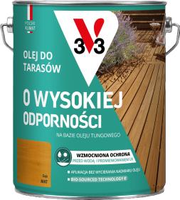 V33 Olej Do TARASÓW O WYSOKIEJ ODPORNOŚCI DĄB 4,5L_Remontownia24.pl