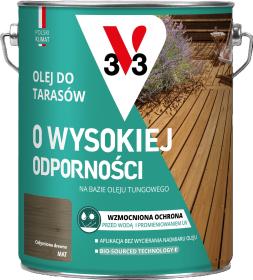 V33 Olej Do TARASÓW O WYSOKIEJ ODPORNOŚCI ODYMIONE DREWNO 4,5L_Remontownia24.pl