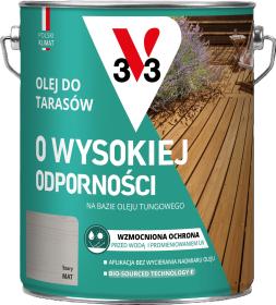 V33 Olej Do TARASÓW O WYSOKIEJ ODPORNOŚCI SZARY 4,5L_Remontownia24.pl