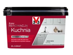 V33 Farba EASY RENOWACJA KUCHNIA JASNY SZARY SATYNA 2L_Remontownia24.pl