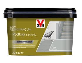 V33 Farba EASY RENOWACJA PODŁOGI & SCHODY TYTAN SATYNA 2L_Remontownia24.pl