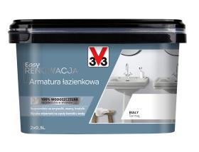 V33 Farba EASY RENOWACJA ARMATURA ŁAZIENKI BIAŁY SATYNA 1L_Remontownia24.pl