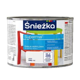 Farba Śnieżka SUPERMAL EMALIA AKRYLOWA BIAŁY MAT A500 0,4L_Remontownia24.pl