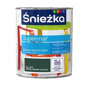 Obrazek dla: Farba Śnieżka SUPERMAL EMALIA AKRYLOWA ZIELONY CIEMNY PÓŁPOŁYSK A605 0,8L_Remontownia24.pl